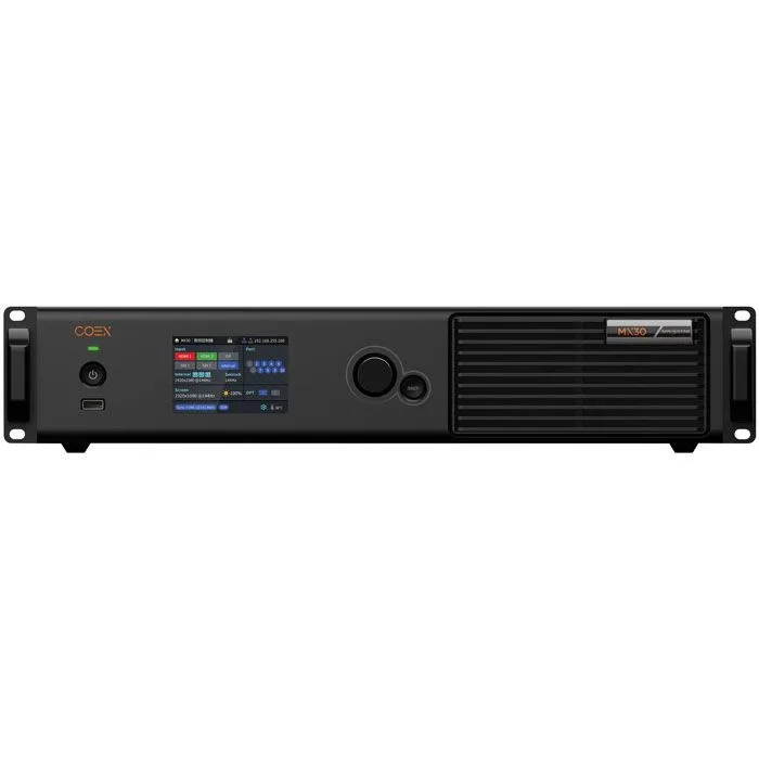 Audioprozessor mit Display, Steuerknopf und USB-Anschluss von Danyssoundlight in schwarzem Gehäuse.